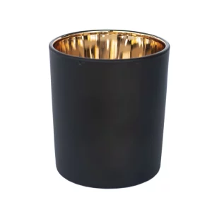 Black Matte Jar with Gold Interior
