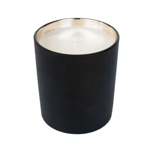 Black Matte Jar with Gold Interior